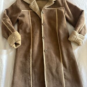 Vintage Brown Shearling Coat